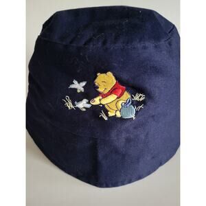Disney Store Winnie the Pooh Blue Cotton Bucket Hat Adult Medium